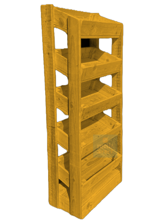 Tilted Handmade Display Stands - 5 Tier - Drawing Room Gold