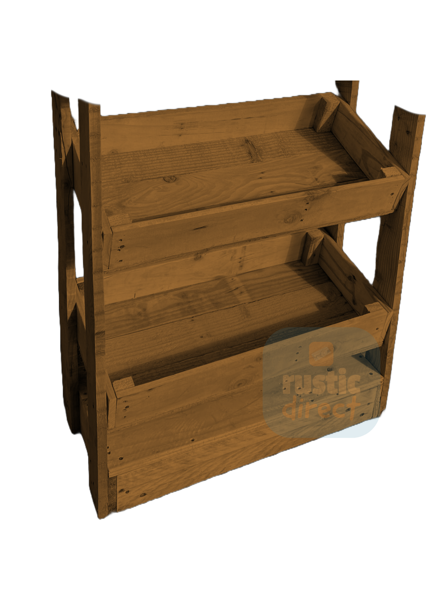 Tilted Handmade Display Stands - 2 Tier - Walnut