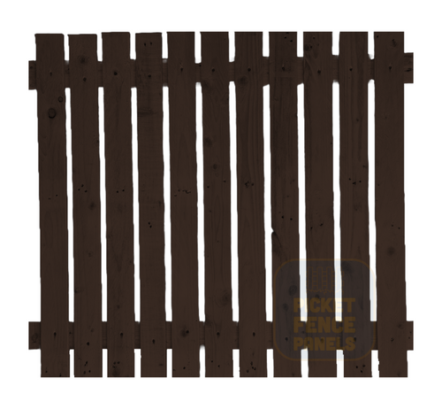 Privacy Picket Fence Panels - Dark Oak