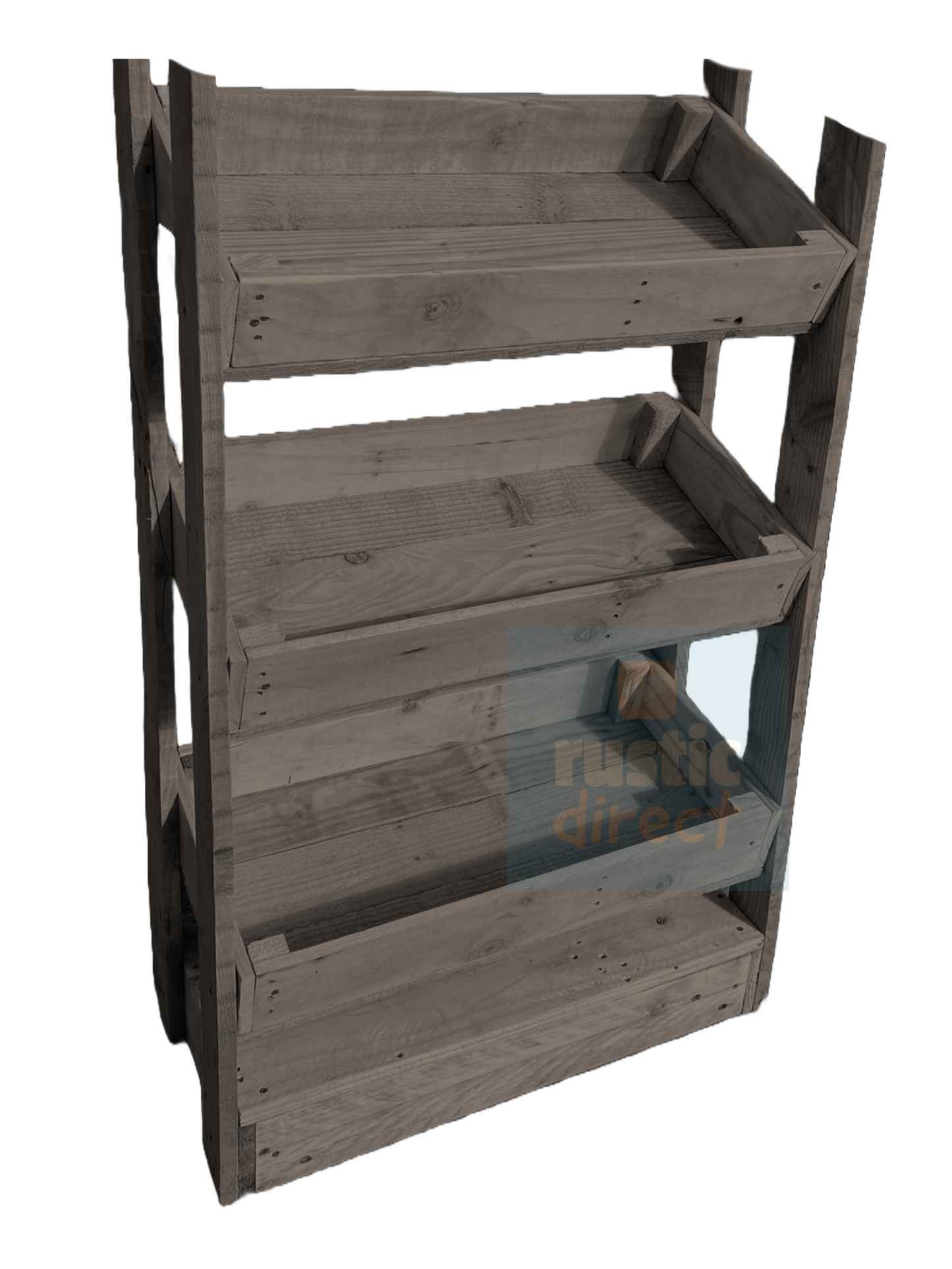 Tilted Handmade Display Stands - 3 Tier - Dove Grey