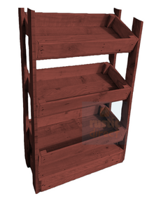 Tilted Handmade Display Stands - 3 Tier - Cedar