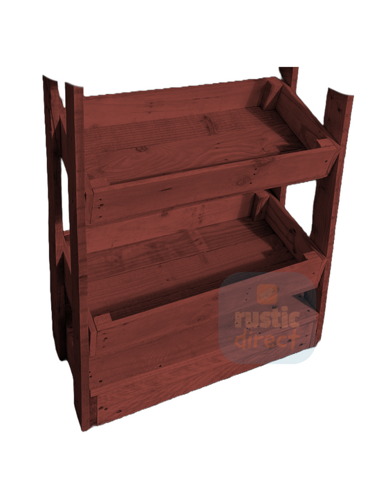 Tilted Handmade Display Stands - 2 Tier - Cedar
