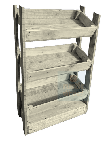 Tilted Handmade Display Stands - 3 Tier - Cornish Cream