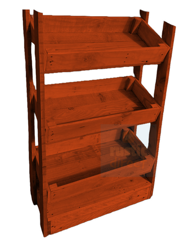 Tilted Handmade Display Stands - 3 Tier - Saffron