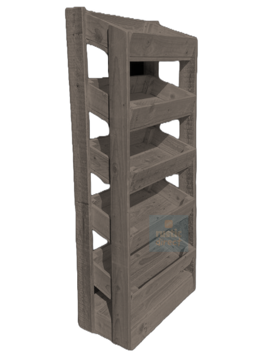 Tilted Handmade Display Stands - 5 Tier - Dove Grey