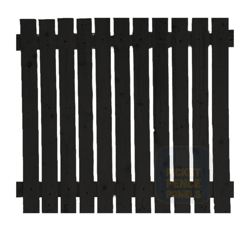 Privacy Picket Fence Panels - Tudor Black