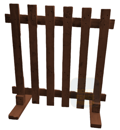 Free Standing Picket Fence Panels - Medium Oak