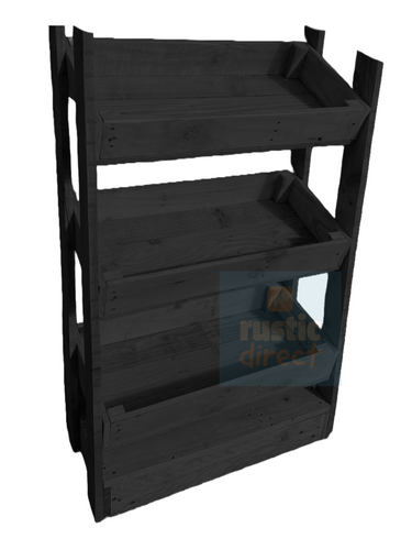 Tilted Handmade Display Stands - 3 Tier - Anthracite Grey