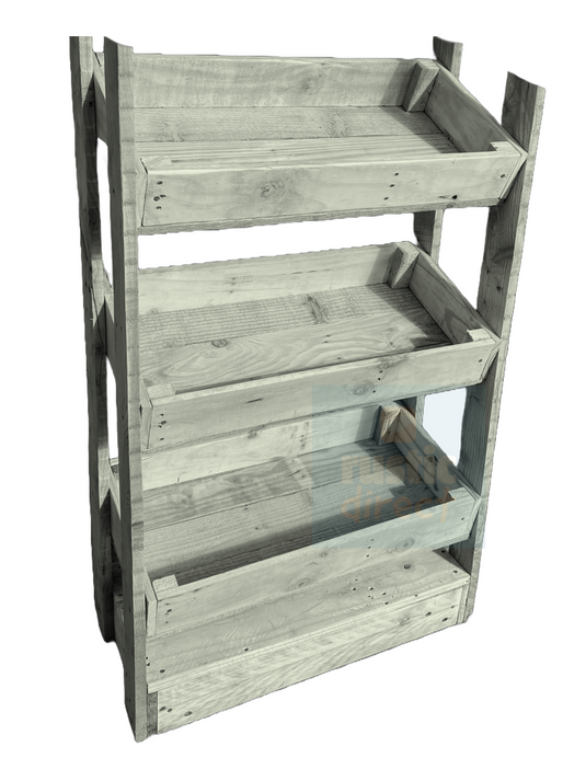 Tilted Handmade Display Stands - 3 Tier - Lime White