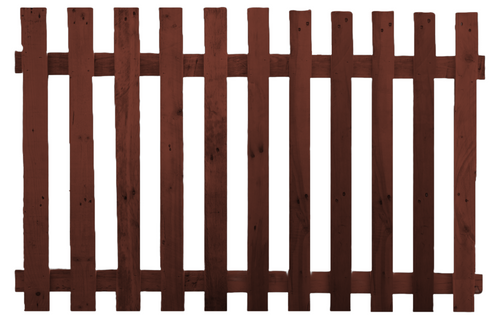 Flat Top Picket Fence Panel Red Cedar