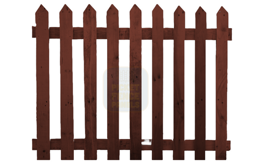 Pointed Top Picket Fence Panel Red Cedar