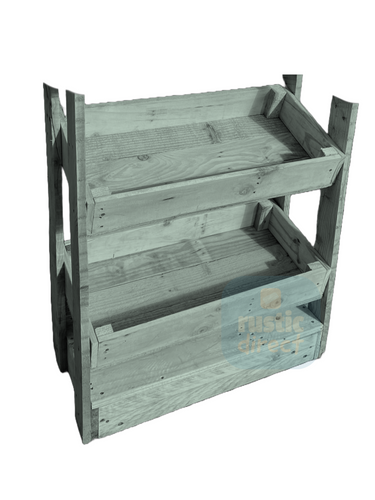 Tilted Handmade Display Stands - 2 Tier - Spring Green
