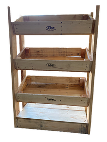 Tilted Handmade Display Stands - 3 Tier - Natural Tones