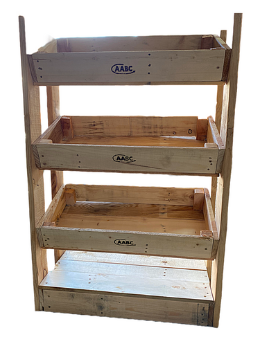 Tilted Handmade Display Stands - 3 Tier - Natural Tones