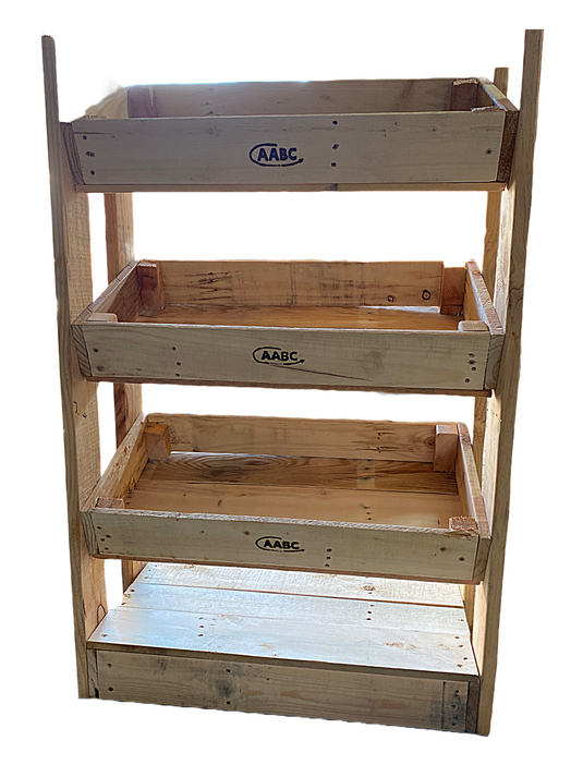 Tilted Handmade Display Stands - 3 Tier - Natural Tones