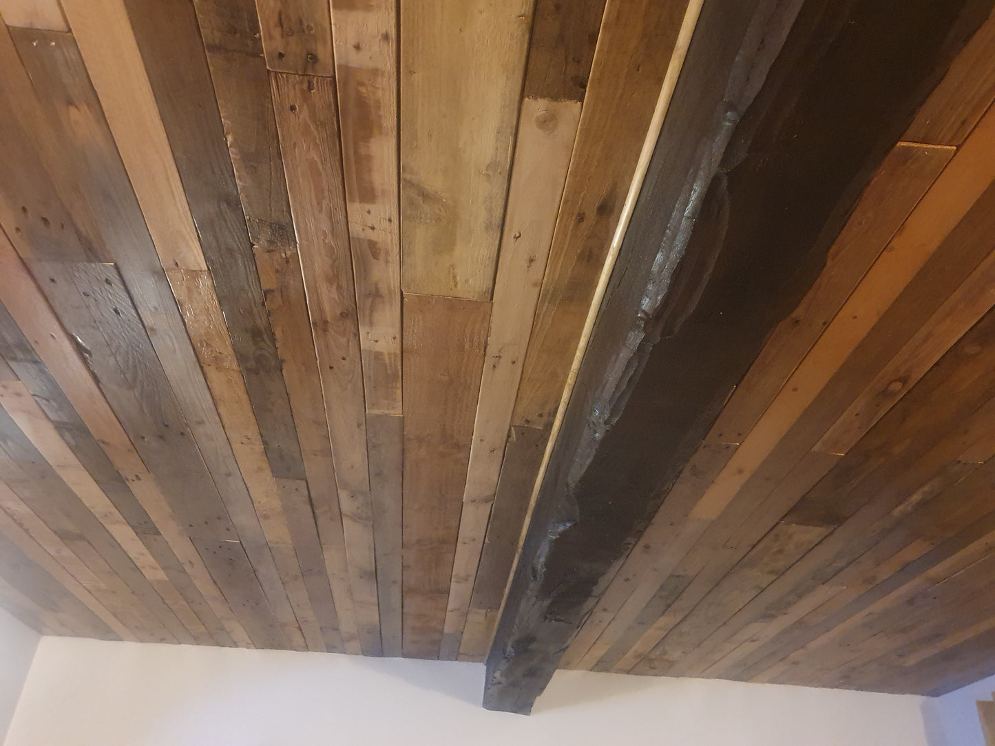 Clear Waxed Rustic Reclaimed Wood Cladding - 1 Square Meter Pack