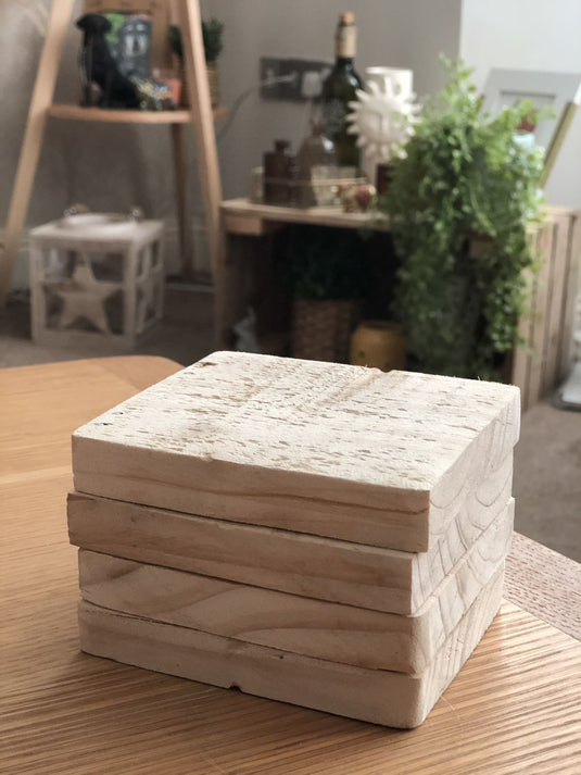 Rustic Coasters 10cm x 10cm - 4 Pack