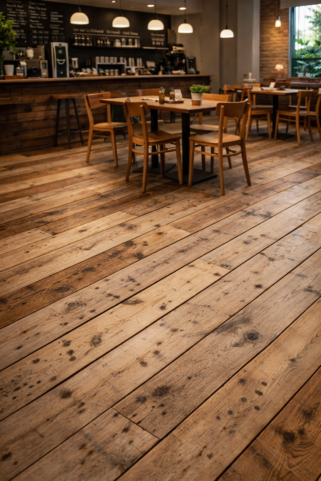 Rustic Reclaimed Wood Flooring - Mixed Tones - 9cm Wide Boards - Free Sample