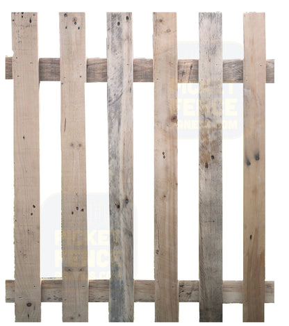 Natural Flat Top Picket Fence Panel