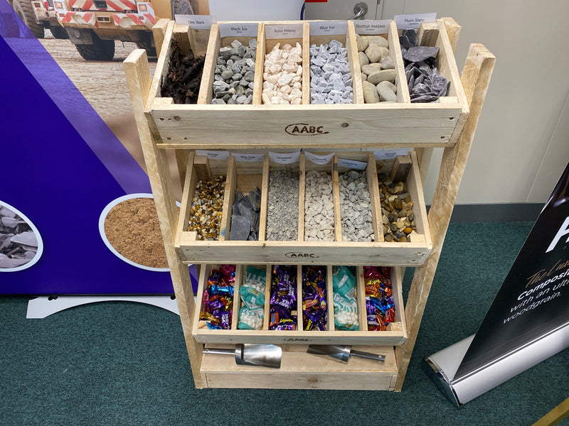 Load image into Gallery viewer, Tilted Handmade Display Stands - 3 Tier - Natural Tones
