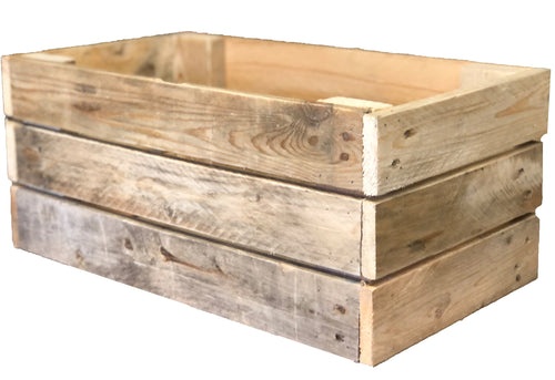 Eco Wooden Crate - MEDIUM - 50cm x 30cm - 3 PACK OFFER