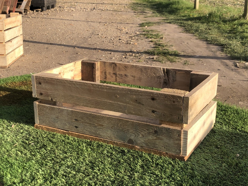Load image into Gallery viewer, Rustic Direct Rectangular Eco Wood Crate 2 Tier 50cm x 30cm
