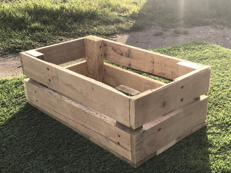 Load image into Gallery viewer, Rustic Direct Rectangular Eco Wood Crate 2 Tier 50cm x 30cm
