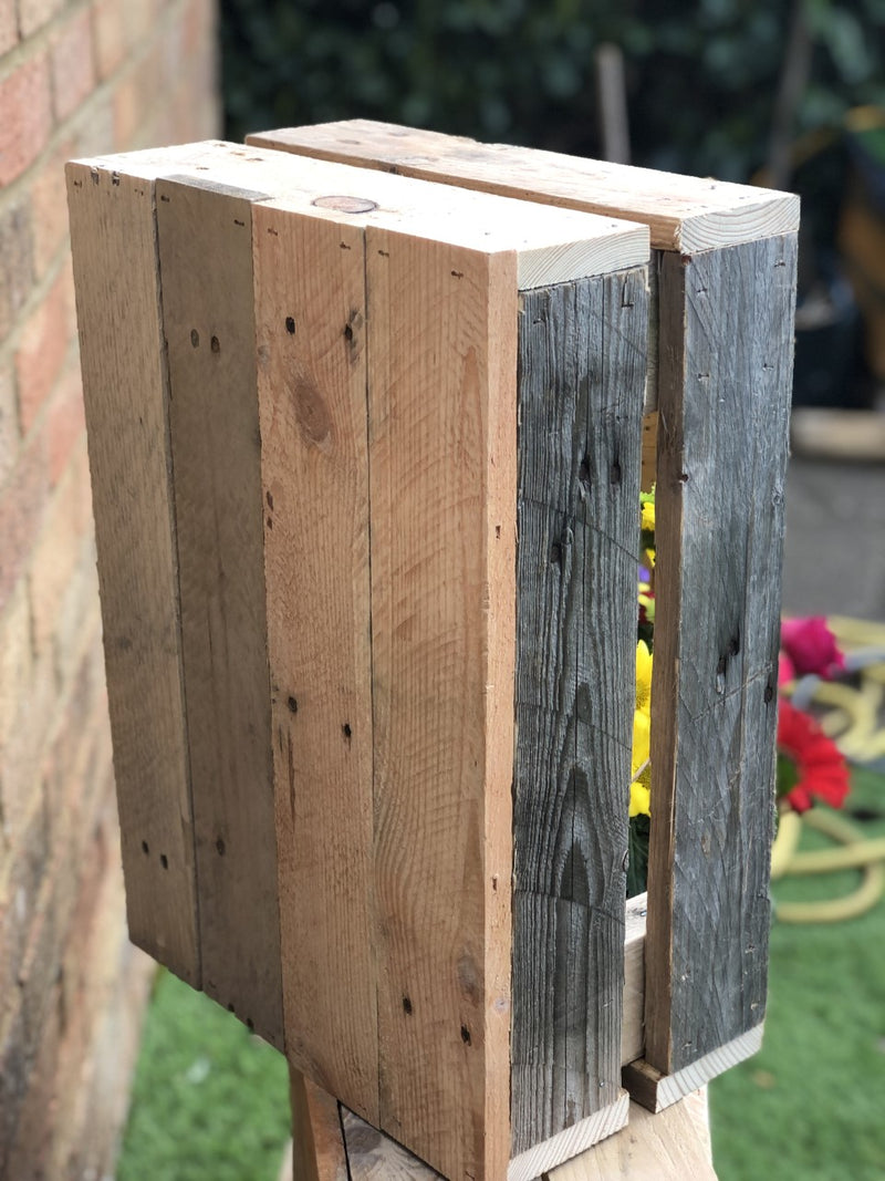 Load image into Gallery viewer, Rustic Direct Rectangular Eco Wood Crate 2 Tier 50cm x 30cm
